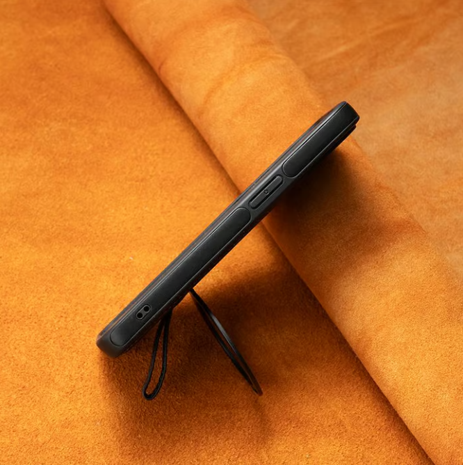 Αναβαθμισμένη έκδοση με κορδόνι - Δερμάτινη μαγνητική βάση στήριξης πλήρους κάλυψης θήκη iPhone